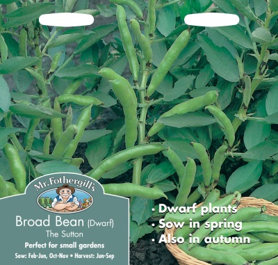 Dwarf Broad Bean Seeds 'The Sutton' by Mr Fothergill's