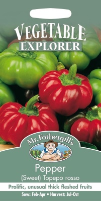 Sweet Pepper Seeds by Mr Fothergill's Topepo Rosso