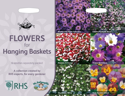 RHS Flower Seeds For Hanging Baskets Collection By Mr Fothergill's