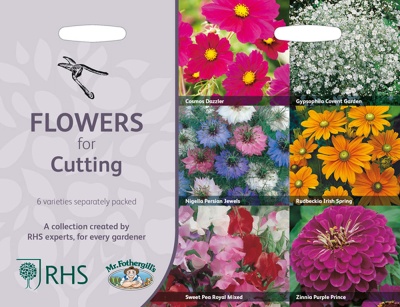 RHS Flower Seeds for Cutting Collection Mr Fothergill's - 6 Varieties