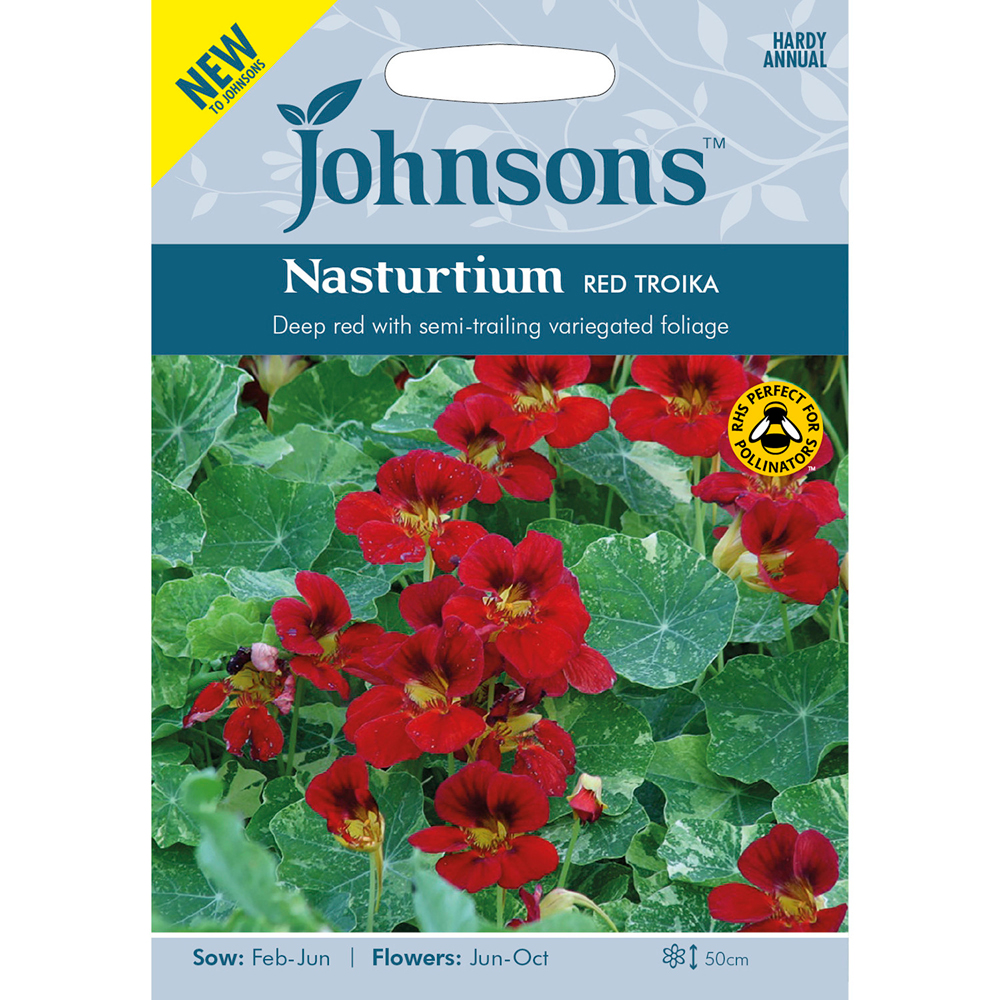 Nasturtium 'Red Troika' - Johnson's Seeds - kazco.co.uk