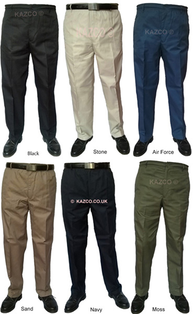 Buy Chums Mens  Stretch Waist Formal Smart Work Trouser Pants Hidden Elasticated  Trousers  Online at desertcartINDIA