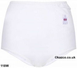 Ladies Eyelet Airtex 100% Cotton Cuff Leg Briefs Underwear (lot) All Sizes