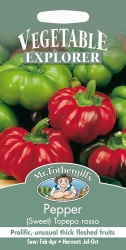 Sweet Pepper Seeds by Mr Fothergill's Topepo Rosso