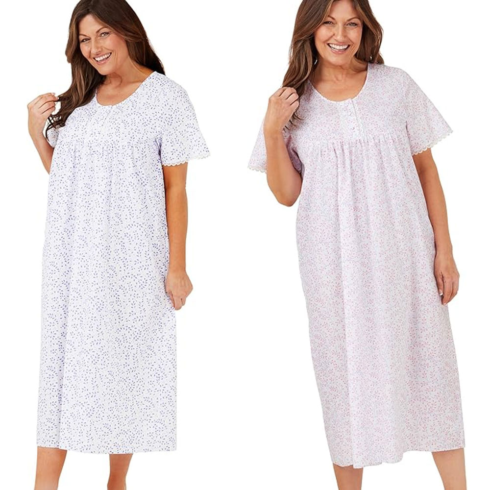 48 Inch Long Ladies Short Sleeve Nightdress