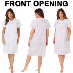 Button Through Short Sleeve Nightdress